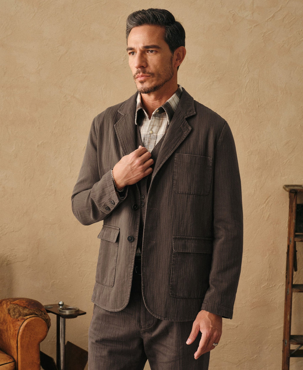 1930s Herringbone Relaxed Blazer